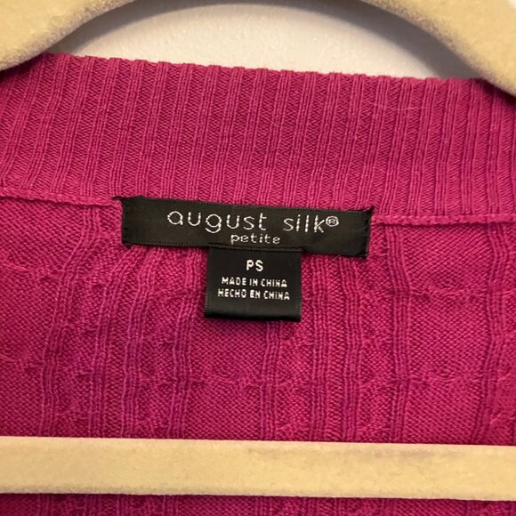 Magenta Cardigan with Big Buttons - Picture 3 of 7